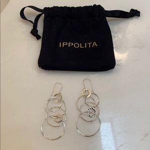 Ippolita Silver Hoop Drop Earrings